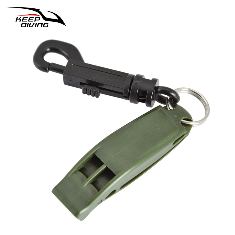 Survival & Rescue Outdoor Dual Frequency Emergency Safety Whistle with Quick Release Buckle
