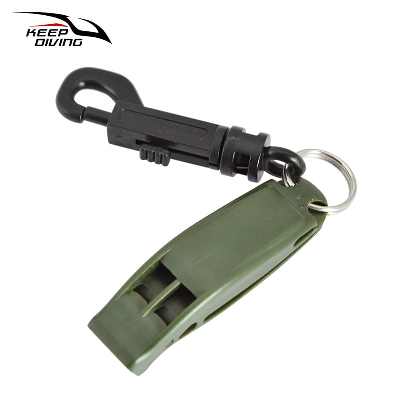 Survival & Rescue Outdoor Dual Frequency Emergency Safety Whistle with Quick Release Buckle