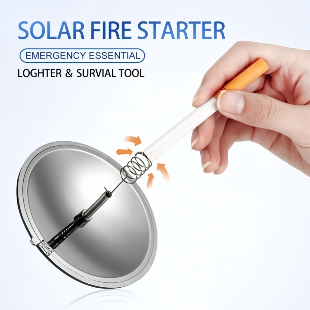 Ultimate Solar Fire Starter Portable Camping Survival Fire Starter with Parabolic Mirror