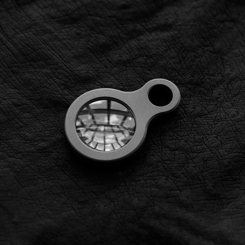 Titanium Alloy Magnifying Glass Portable EDC Survival Tool for Camping & Outdoor