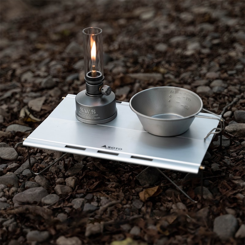 Portable Gas Lamp with Glass Shade Durable Outdoor Camping Light for Hiking & Fishing