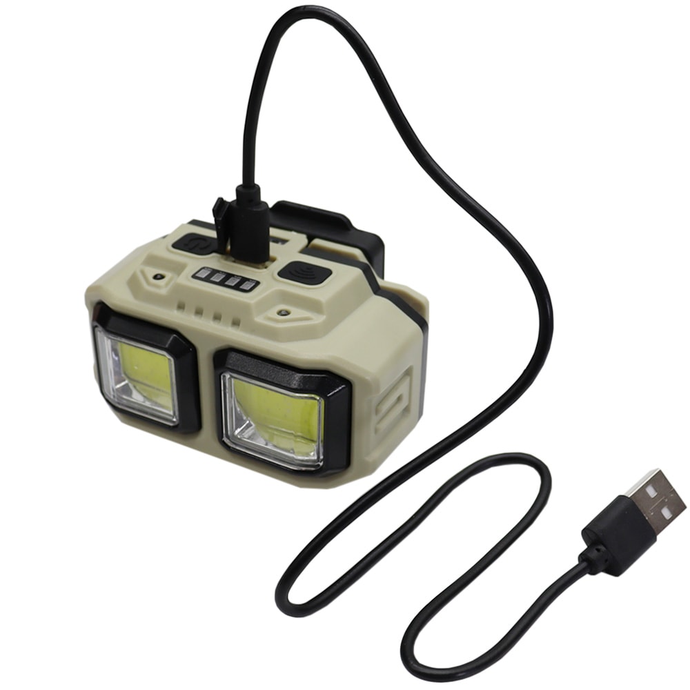 Tactical USB Rechargeable Helmet Headlamp for Hunting & Camping