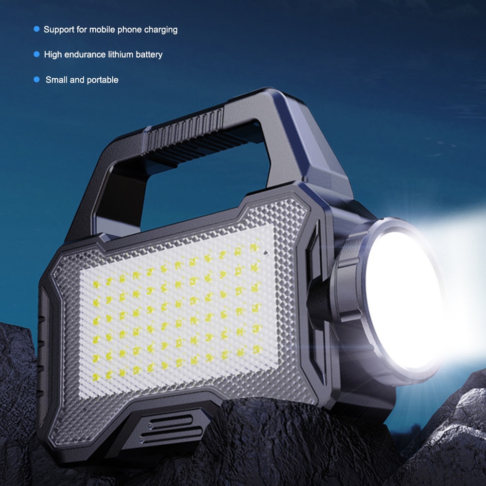 Ultra Bright Solar LED Searchlight Handheld Rechargeable Spotlight Lantern