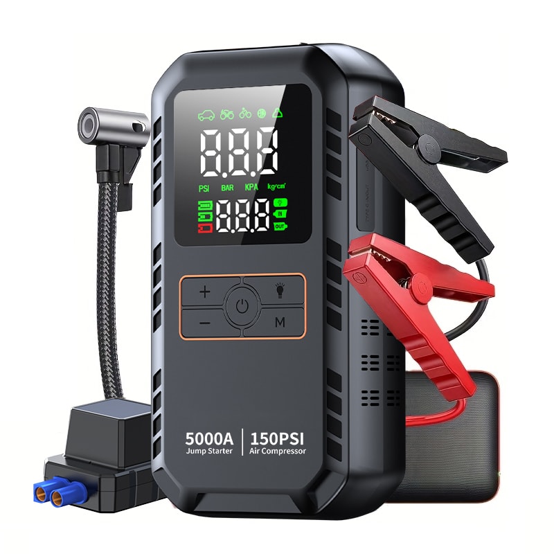 Portable Car Jump Starter with Digital Tire Inflator & Air Compressor for Gas & Diesel