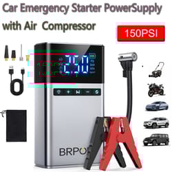 brpom portable car starter with air compressor & tire inflator