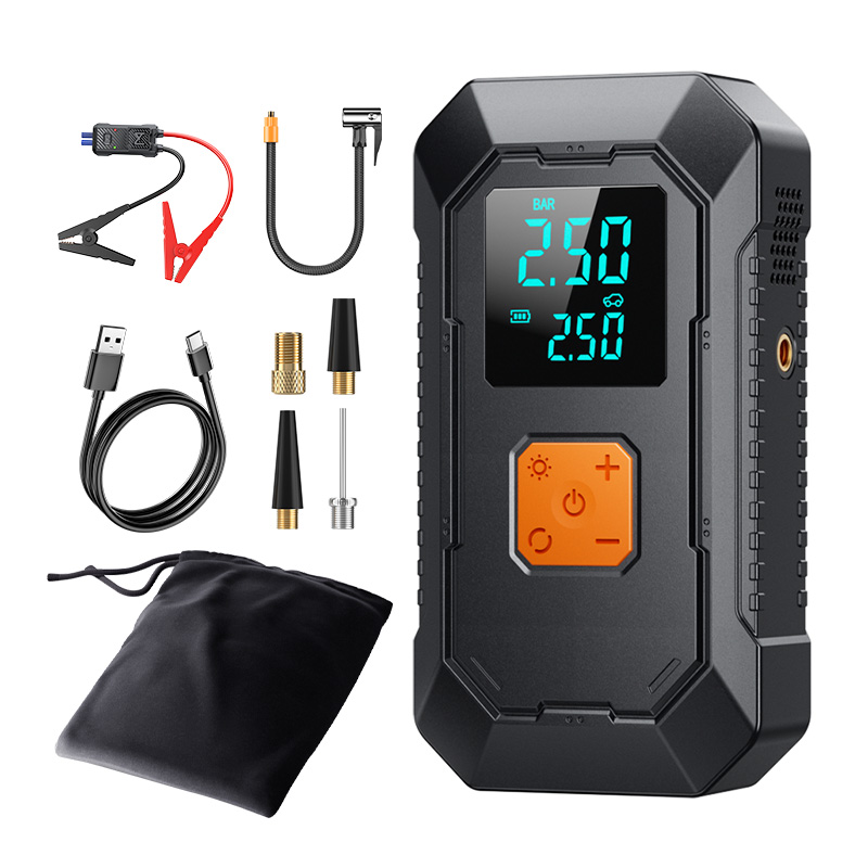 LEIBOO Car Jump Starter & Portable Air Compressor with Power Bank