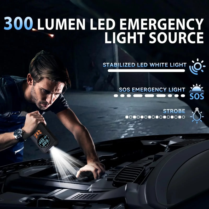 Portable Car Jump Starter & Battery Booster Power Bank for Vehicles