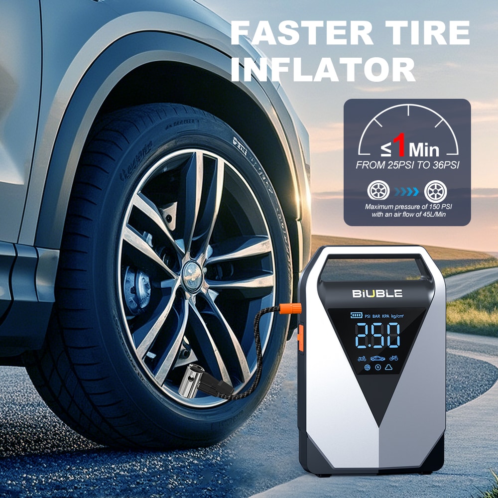 Car Jump Starter & Air Compressor Tire Pump with Battery Booster Pack