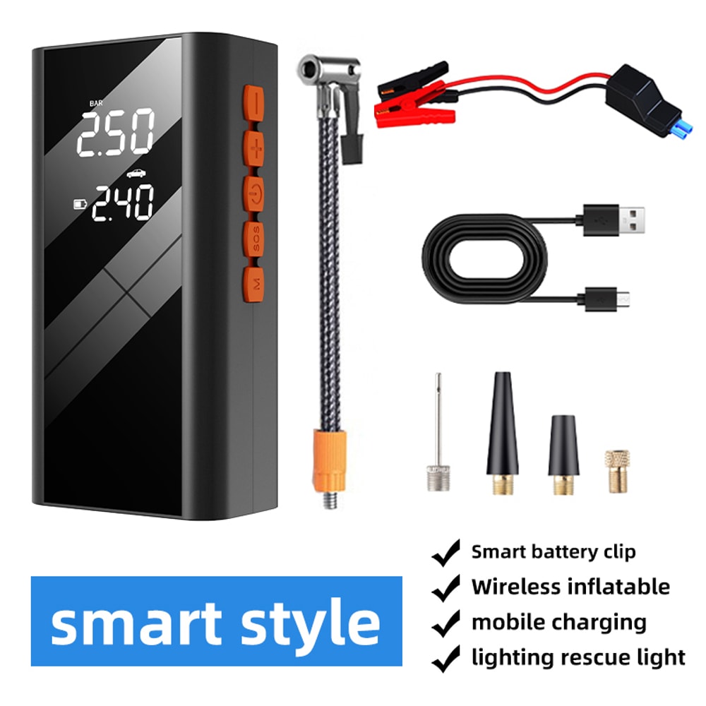 Car Jump Starter & Portable Air Compressor with Wireless Tire Pump
