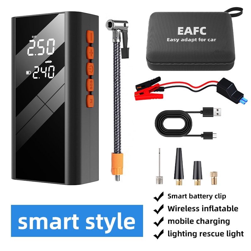 Car Jump Starter & Portable Air Compressor with Wireless Tire Pump