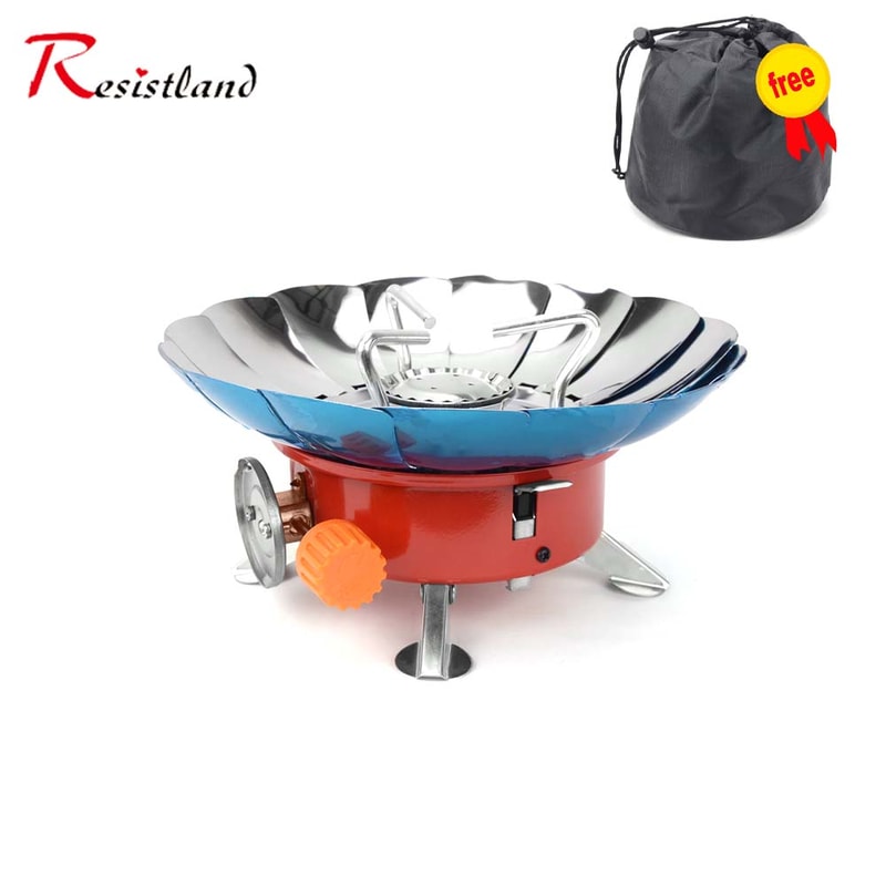Windproof Portable Camping Stove with Storage Bag for Hiking & Picnic