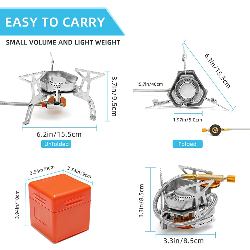 Portable Camping Gas Stove Windproof Folding Outdoor Burner
