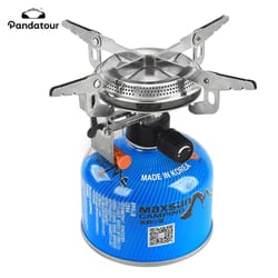 pandatour foldable windproof camping stove portable gas stove for outdoor cooking