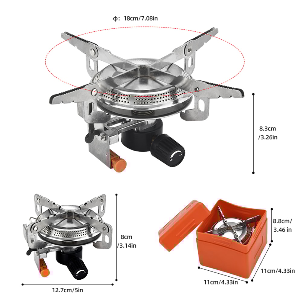Pandatour Foldable Windproof Camping Stove Portable Gas Stove for Outdoor Cooking