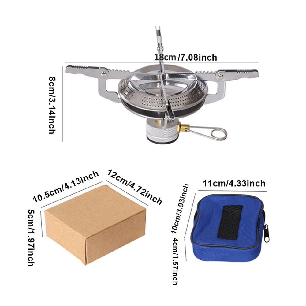 Compact Mini Gas Burner Portable Camping Stove for Hiking & Outdoor Cooking