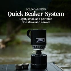 ultralight brs camping stove with integrated heat collecting pot for backpacking