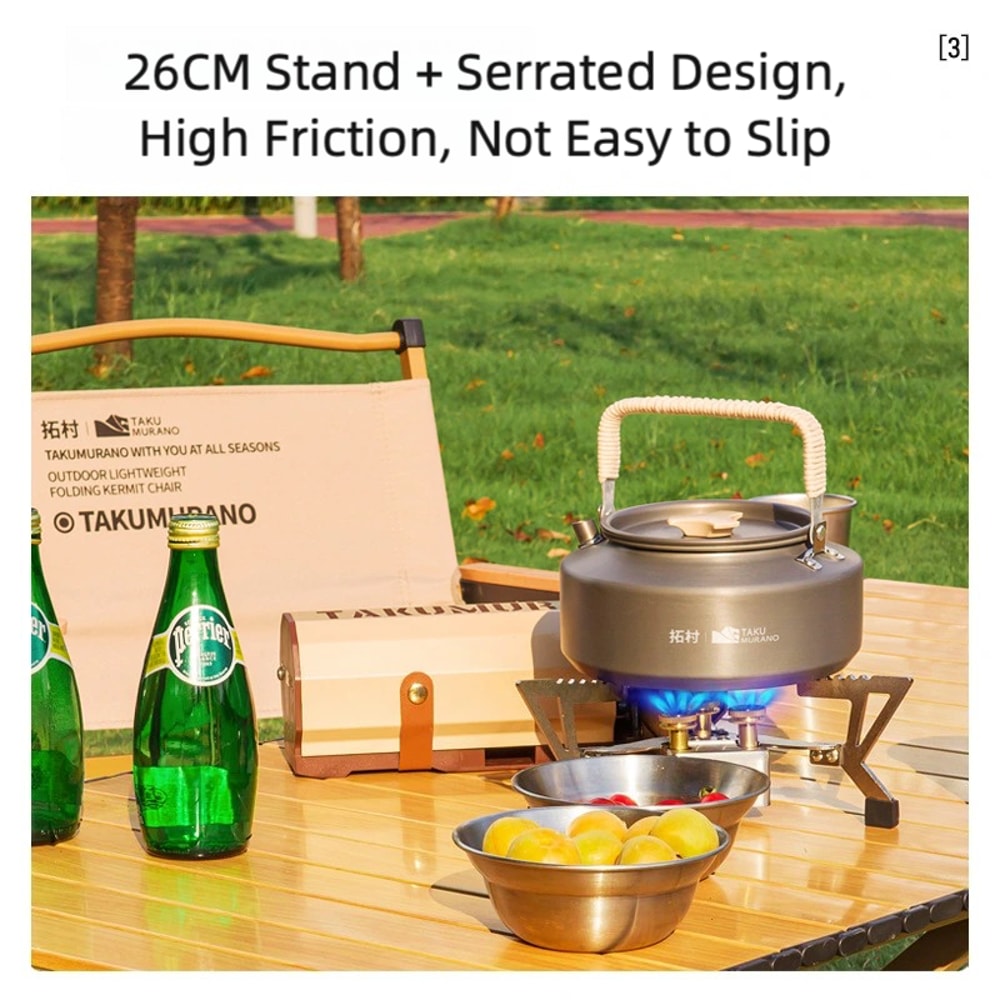 Portable Triple Burner Folding Camping Stove With Gas Cartridge 2