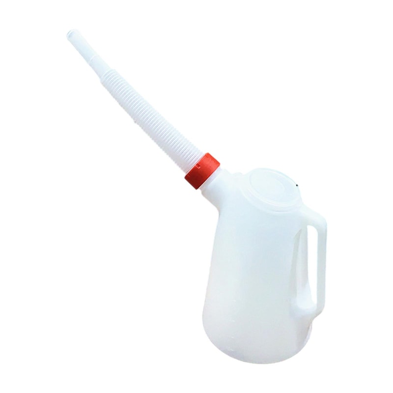 Precision Oil Measuring Jug to Automotive Oil Container with Long Spout