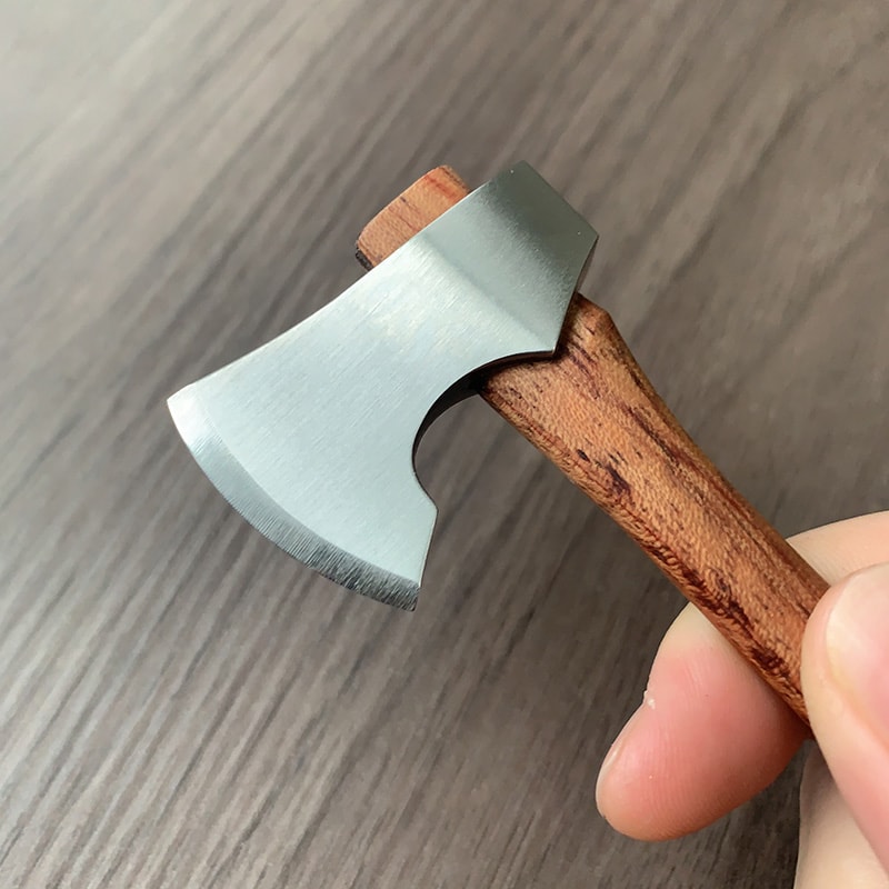 Compact Mini Axe With Wood Handle Outdoor Camping Survival Tool EDC Knife 2