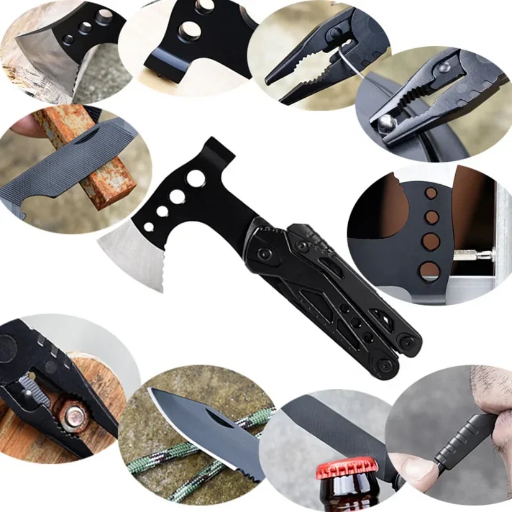 All in One Survival Multitool Axe Portable Outdoor Emergency Tool