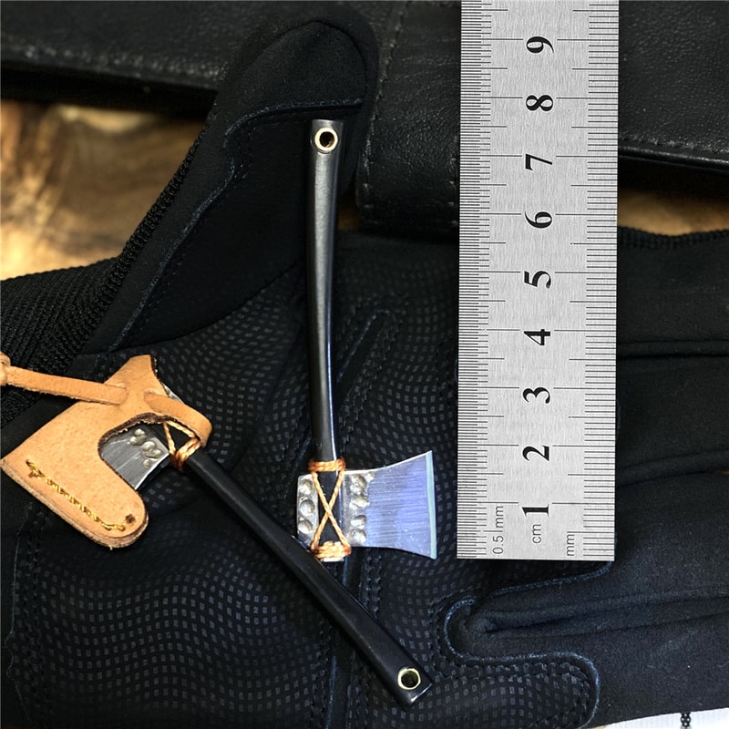 Compact Mini Axe Keychain Portable Fixed Blade Alloy Steel Knife