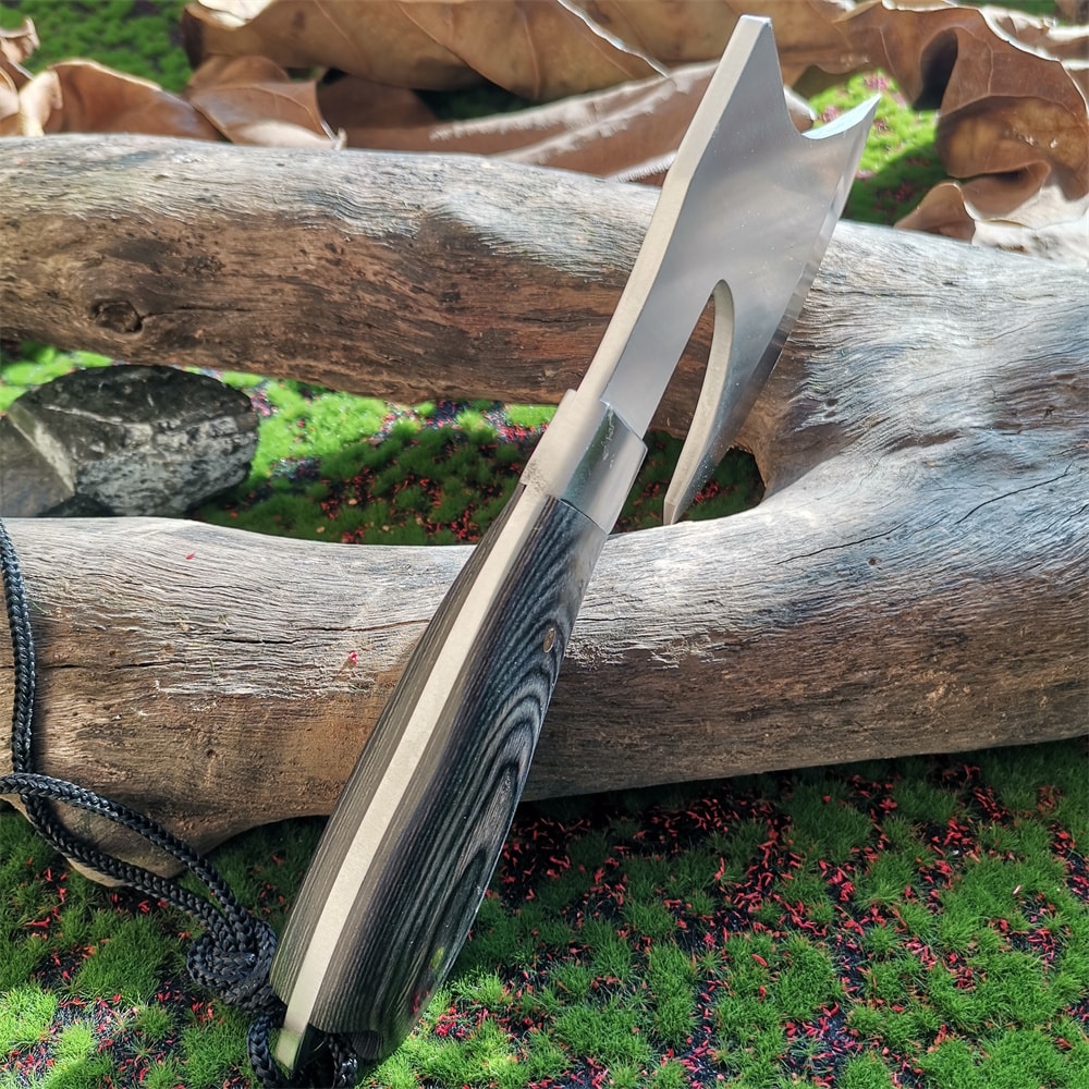 Compact Wooden Handle Camping Axe Durable Stainless Steel Survival Axe for Hunting & Outdoor Adventures