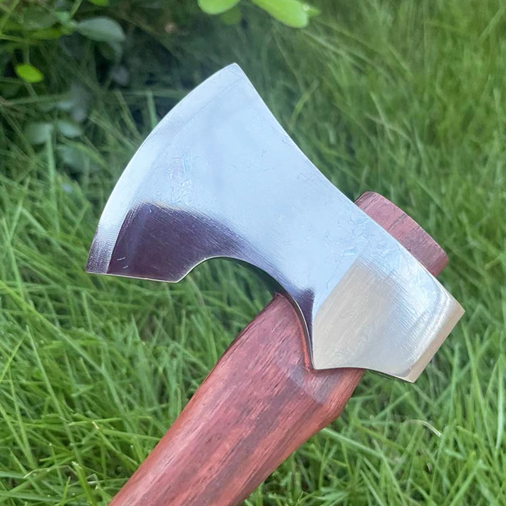 TRSKT Tactical Outdoor Axe Premium Camping Axe with Leather Sheath