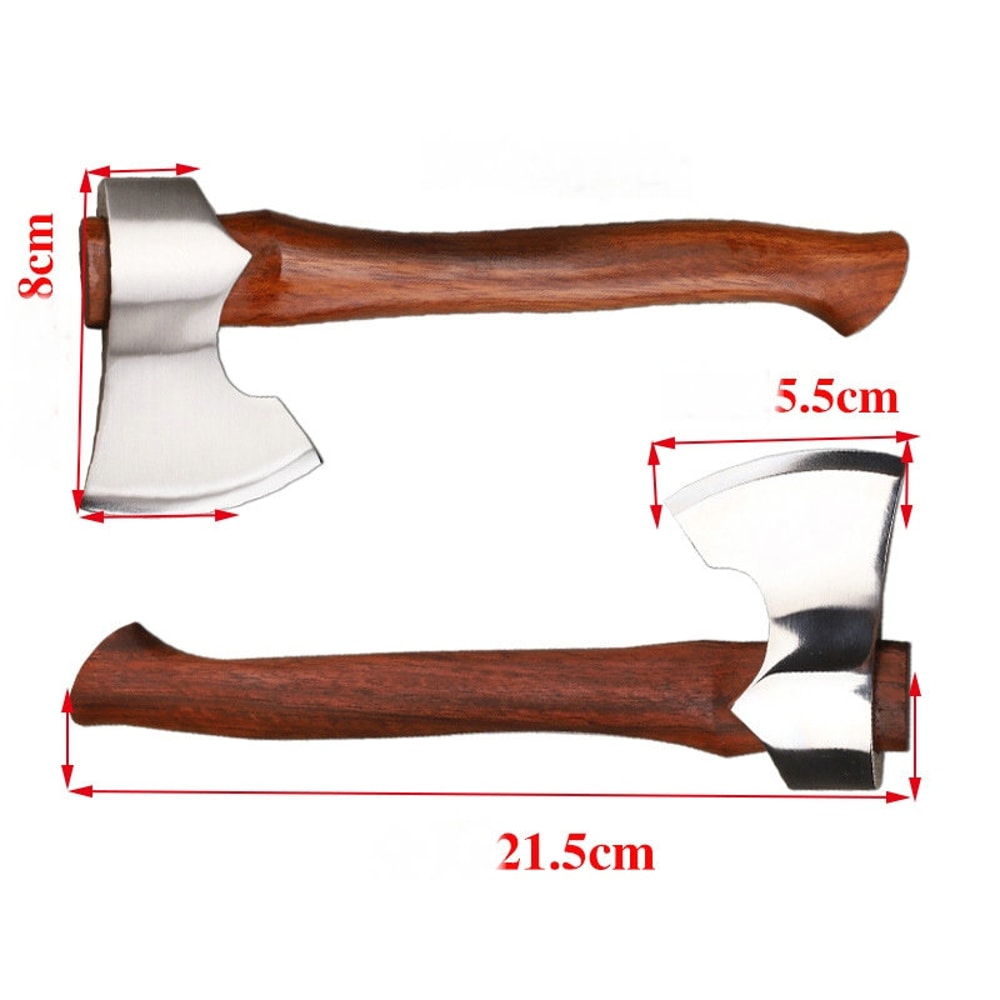 TRSKT Tactical Outdoor Axe Premium Camping Axe with Leather Sheath