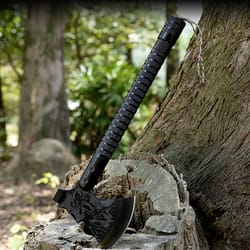 foldable aluminum survival axe with compass outdoor & camping tool