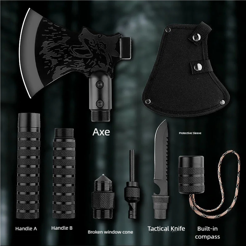 Foldable Aluminum Survival Axe with Compass Outdoor & Camping Tool