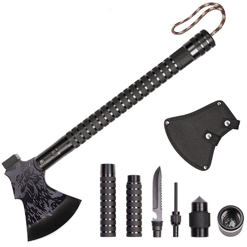 Foldable Aluminum Survival Axe with Compass Outdoor & Camping Tool