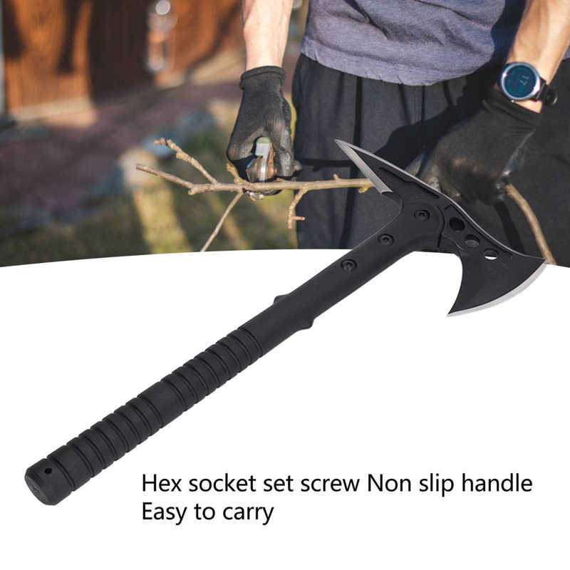 Multifunctional Camping Axe Hatchet with Curved Steel Blade