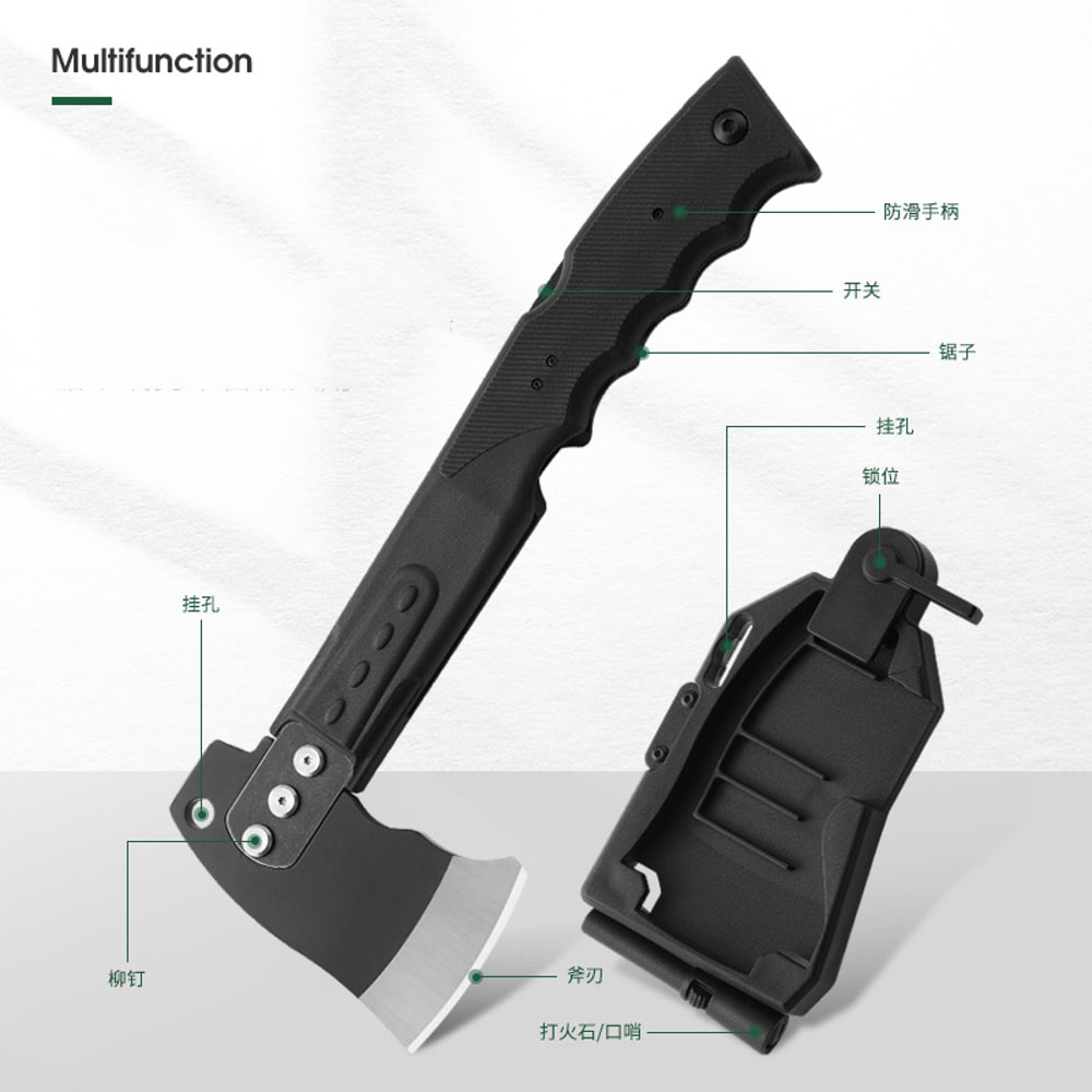 Heavy Duty Multifunctional Tactical Axe for Camping & Survival