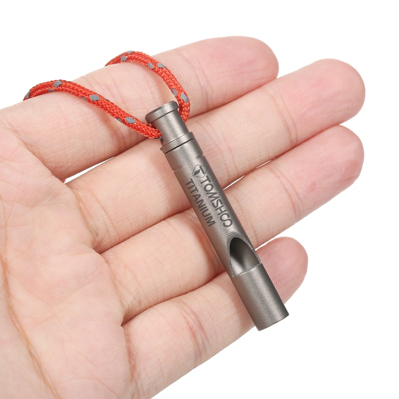 Titanium Survival Whistle With Cord Emergency Outdoor Gear 3