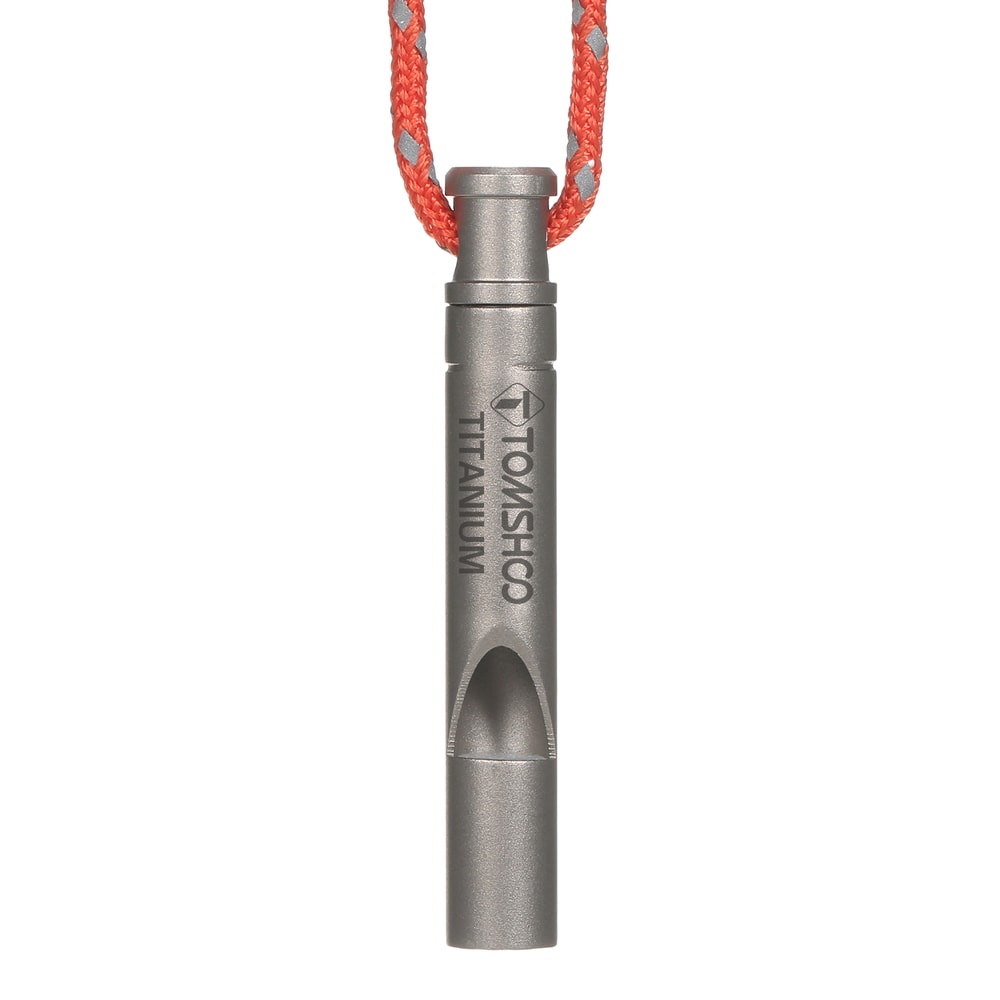 Titanium Survival Whistle With Cord Emergency Outdoor Gear 6