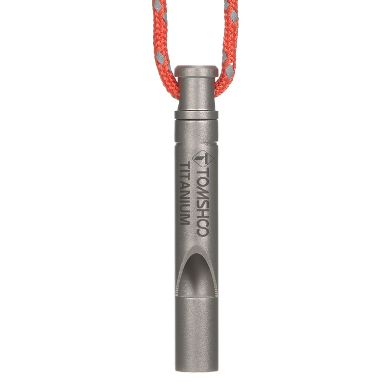 Titanium Survival Whistle With Cord Emergency Outdoor Gear 6