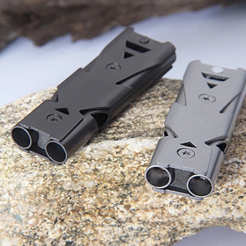 Portable Survival Whistle Aluminum SOS Emergency Tool For Camping 2