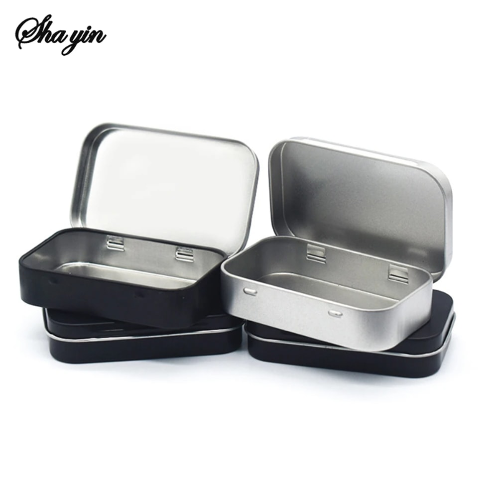 Portable Metal Mini Tin Box Candy, Pill & Small Storage Organizer
