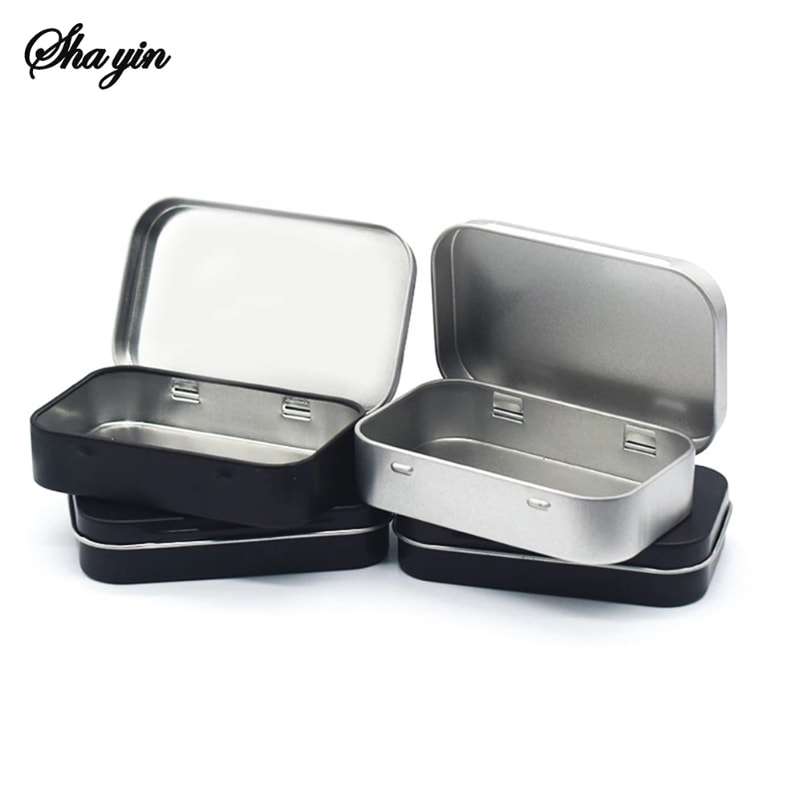 Portable Metal Mini Tin Box Candy, Pill & Small Storage Organizer