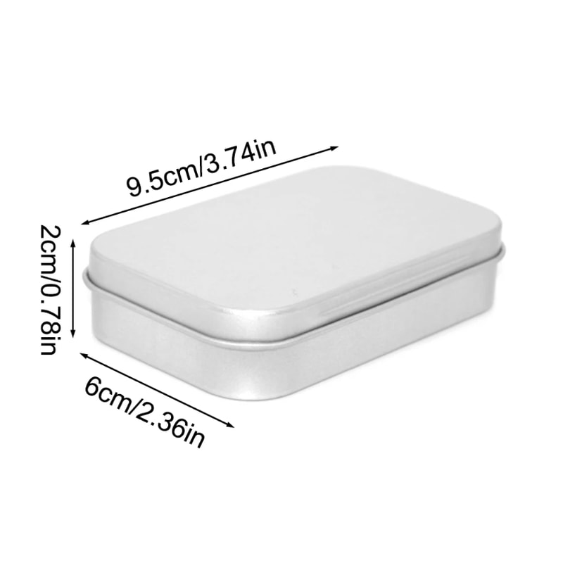 Portable Metal Mini Tin Box Candy, Pill & Small Storage Organizer