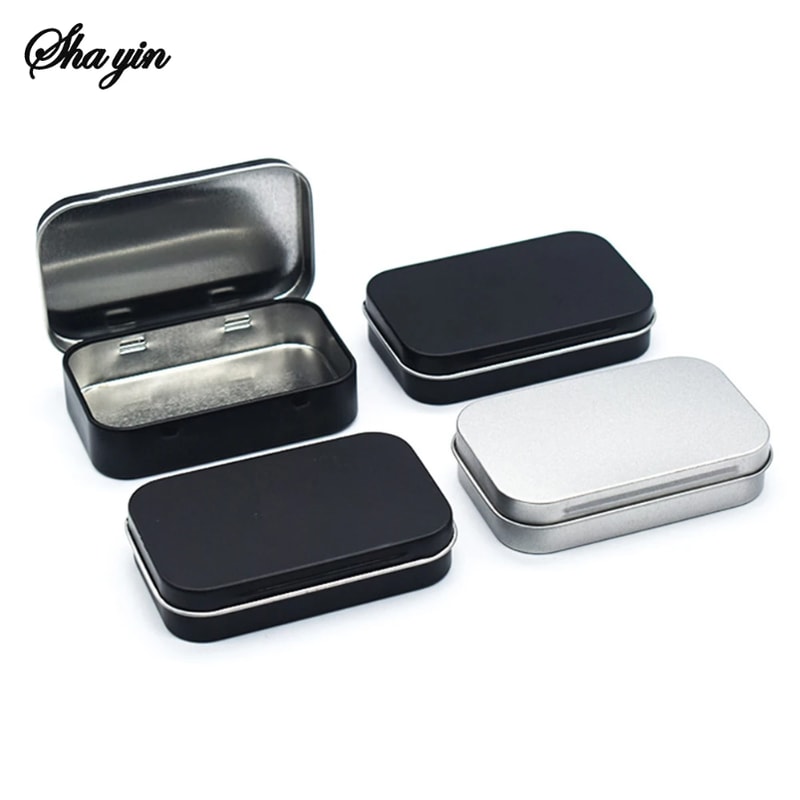 Portable Metal Mini Tin Box Candy, Pill & Small Storage Organizer