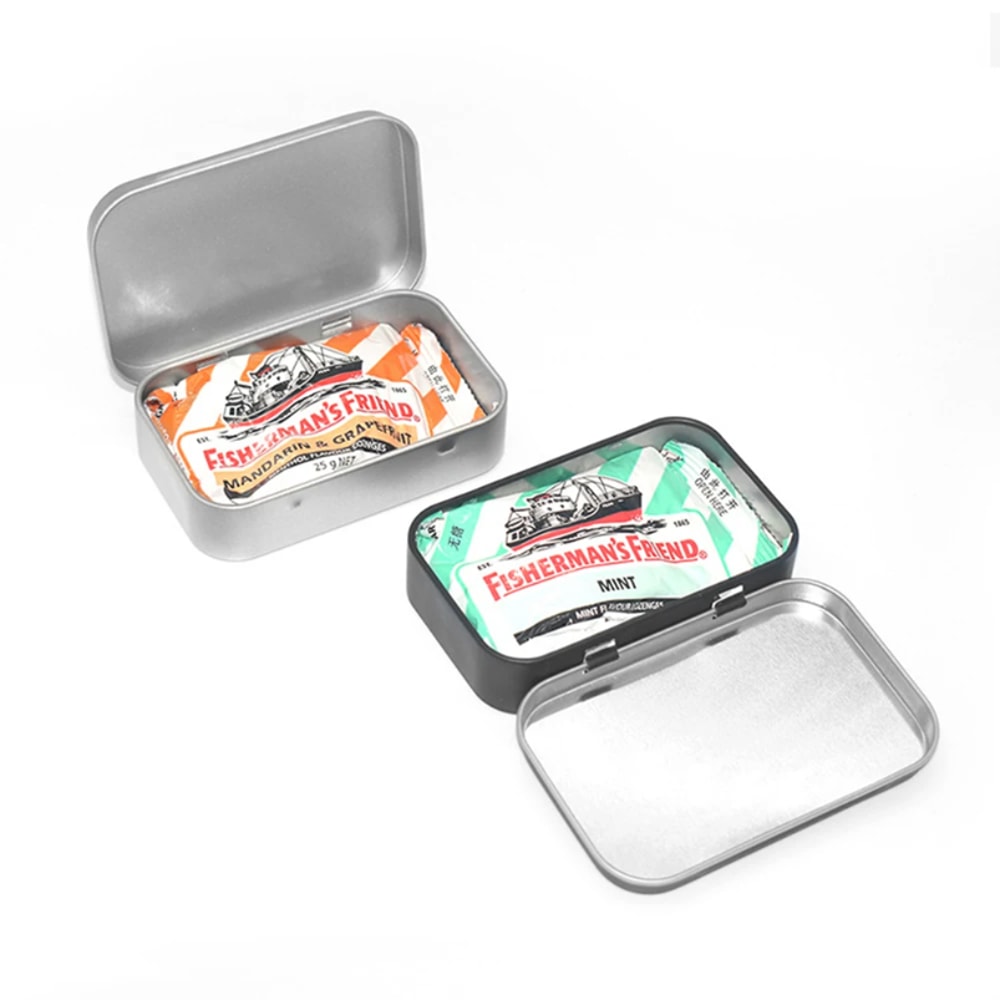 Portable Metal Mini Tin Box Candy, Pill & Small Storage Organizer