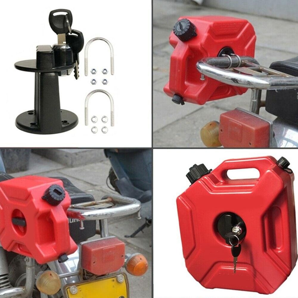 Universal Motorcycle Portable Fuel Tank Jerry Can Red Petrol Can
