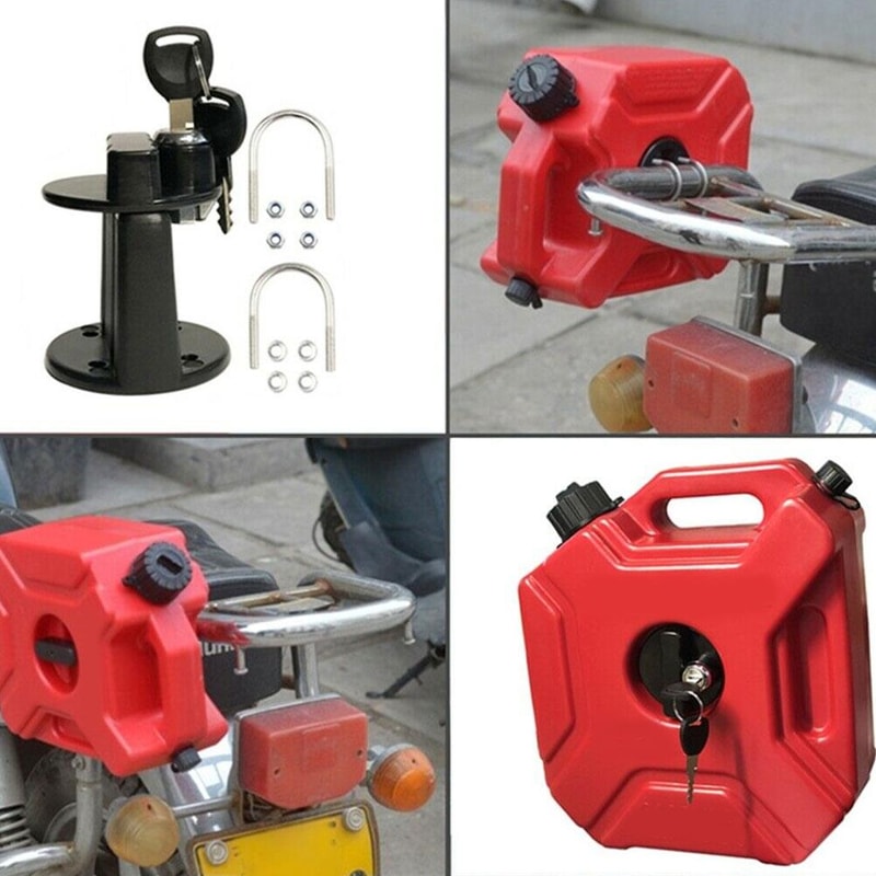 Universal Motorcycle Portable Fuel Tank Jerry Can Red Petrol Can