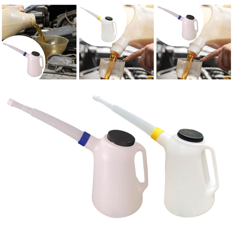 Sturdy Motorcycle Oil Container with Cap Universal Garage Oil Pot