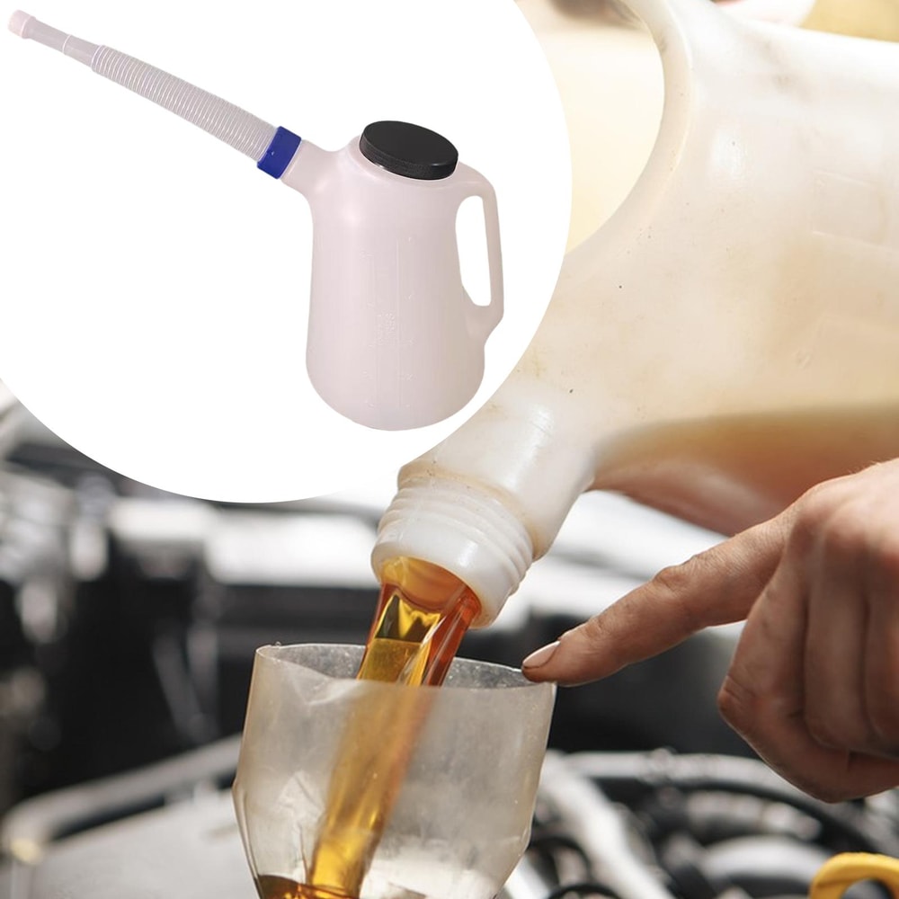 Sturdy Motorcycle Oil Container with Cap Universal Garage Oil Pot