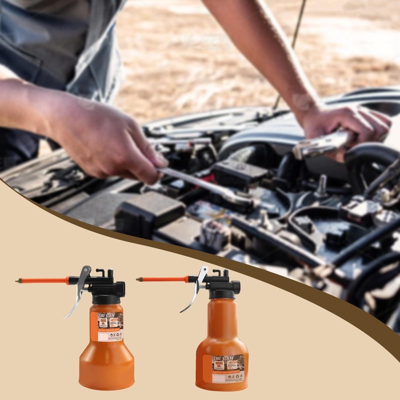 Portable Oil Can For Automotive Maintenance High Pressure Lubrication Bottle 2