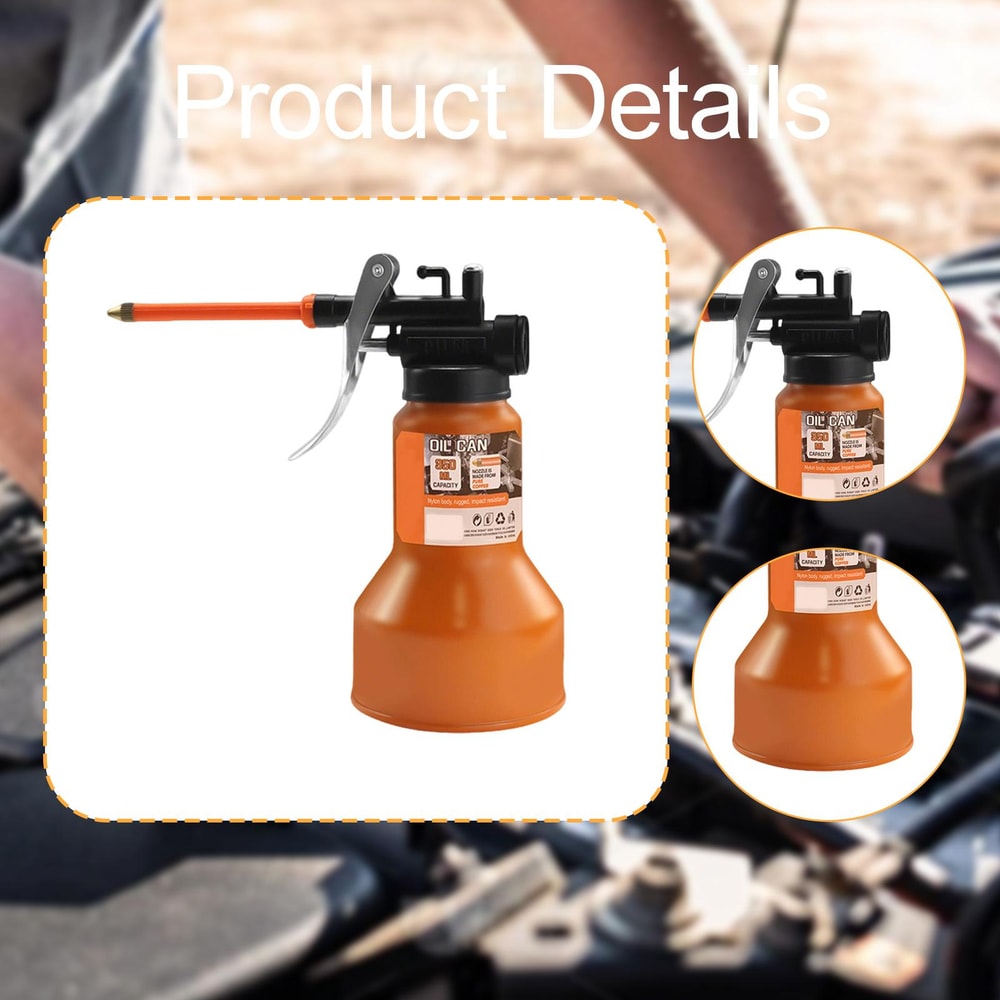 Portable Oil Can For Automotive Maintenance High Pressure Lubrication Bottle 5