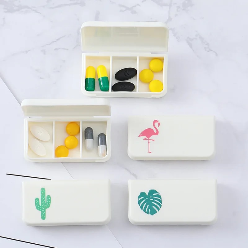 Portable Compartment Mini Pill Box Travel Medicine Organizer