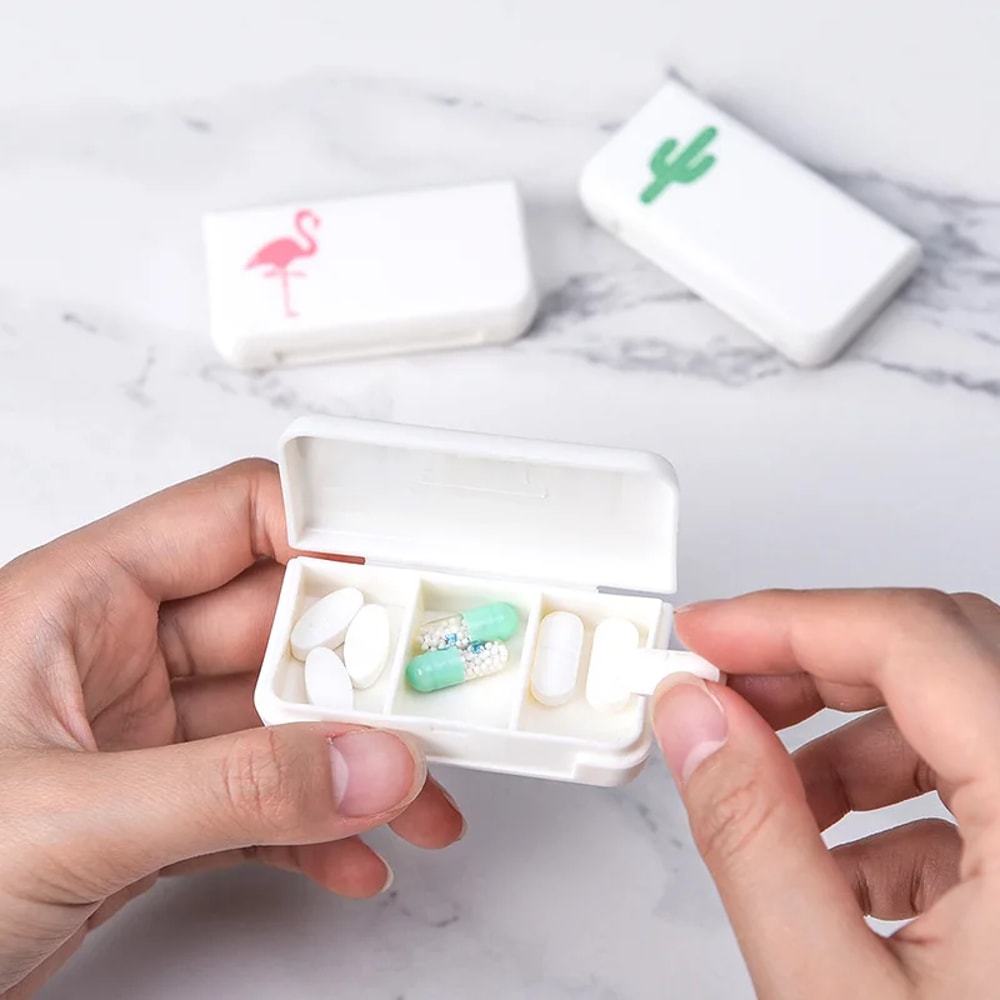 Portable Compartment Mini Pill Box Travel Medicine Organizer